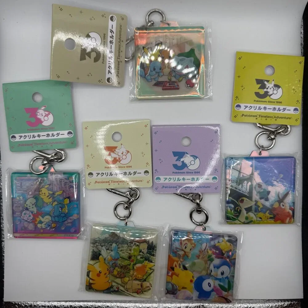 Pokémon 30th Anniversary Timeless Adventure Keychain Complete Set Japan